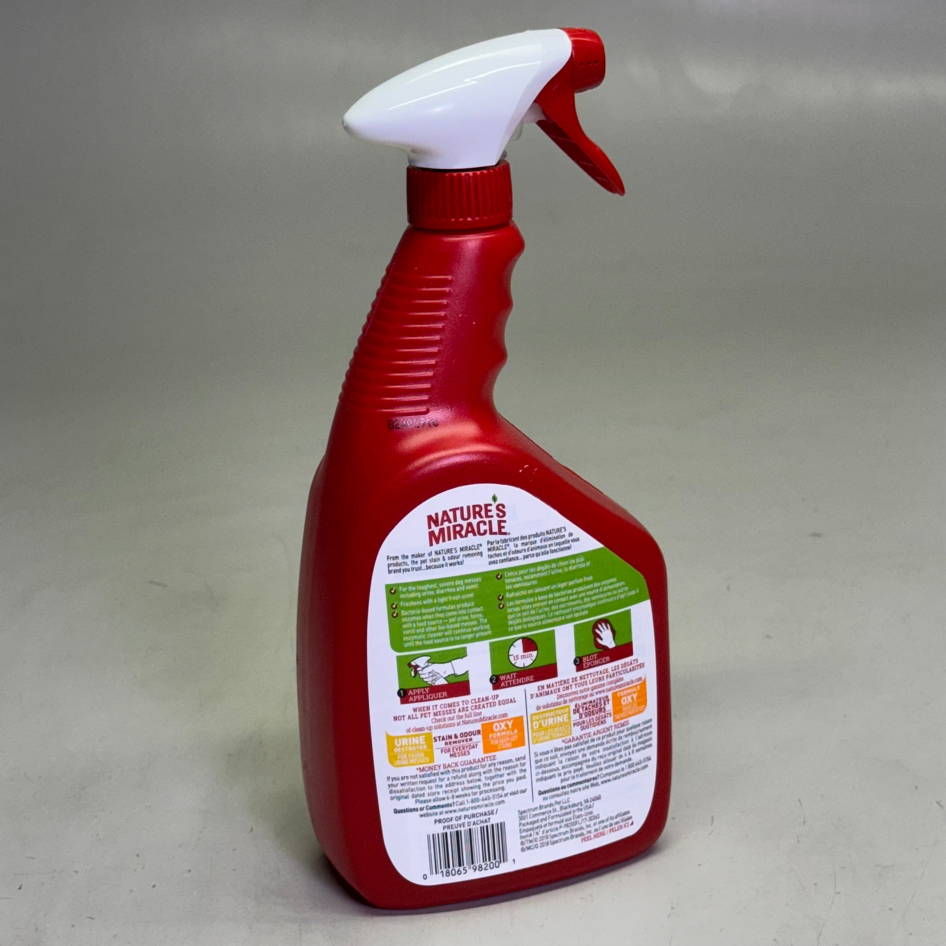 NATURE'S MIRACLE (2 PACK) Advanced Stain & Odour Eliminator 946 ml, Red